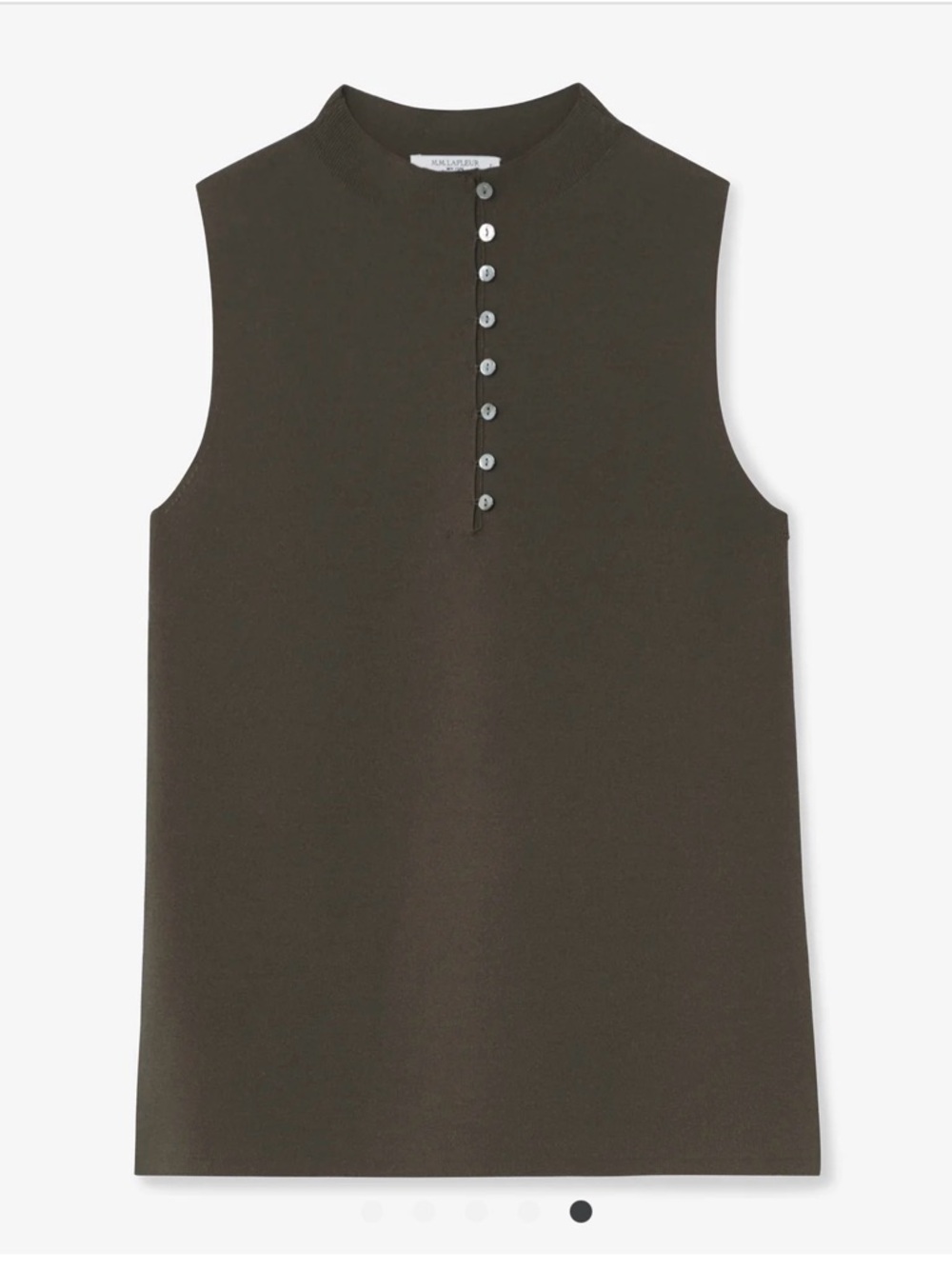 MM LaFleur Jardigan knit SET :Sleeveless Henley and Pants in Ash (Olive), Small